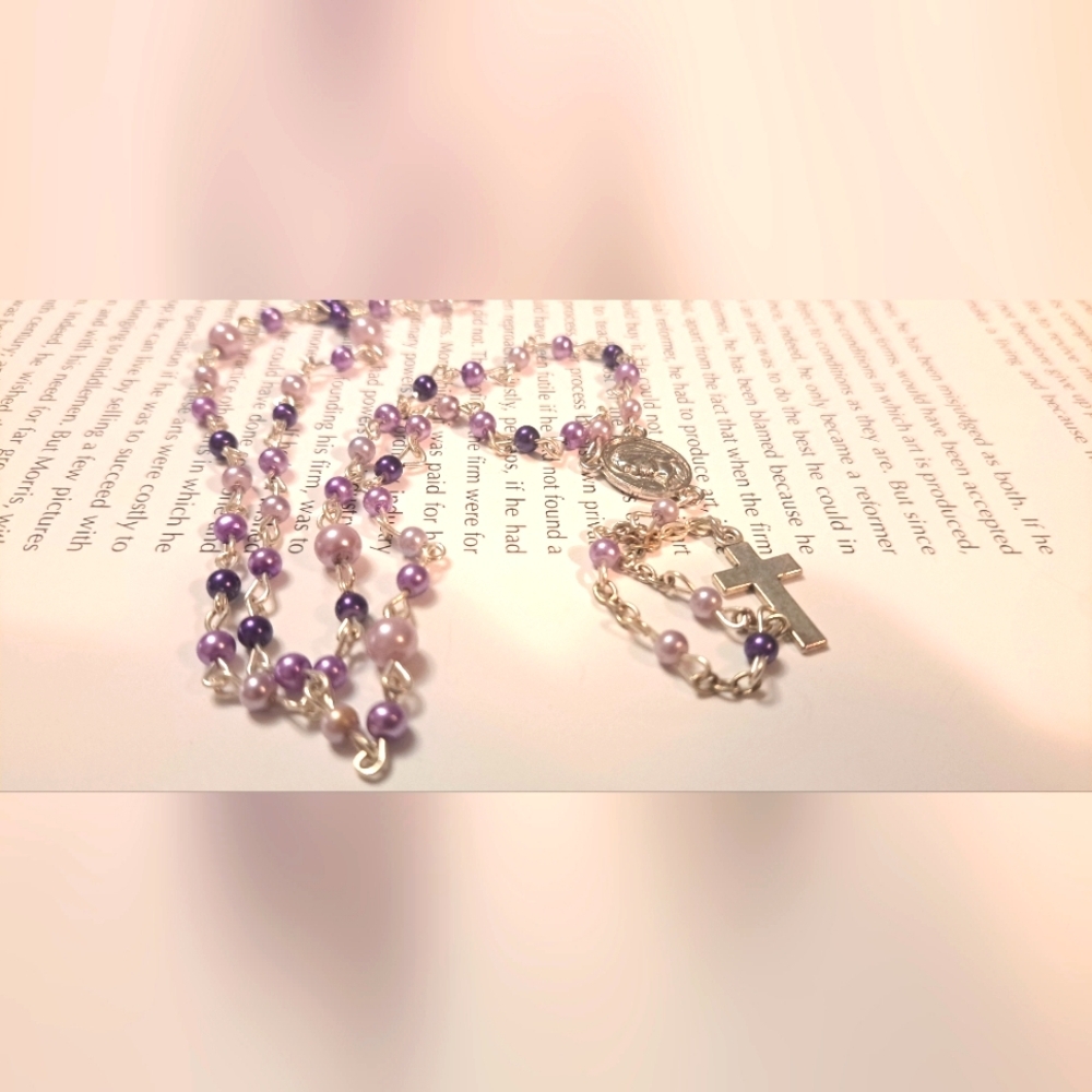 Lilac Tones Handmade Rosary